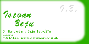 istvan beju business card